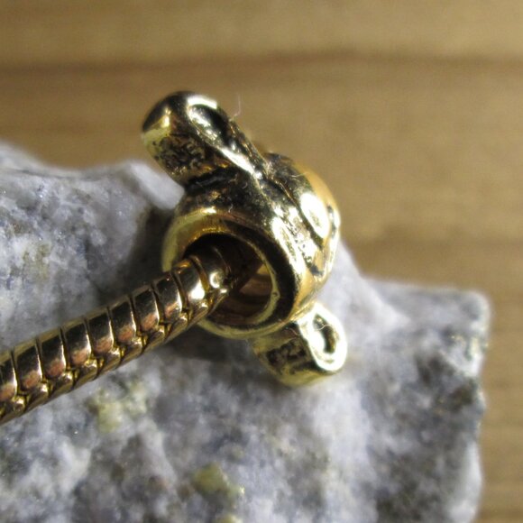 Treble Clef Gold Plated Sterling Silver European charm - Picture 3 of 6